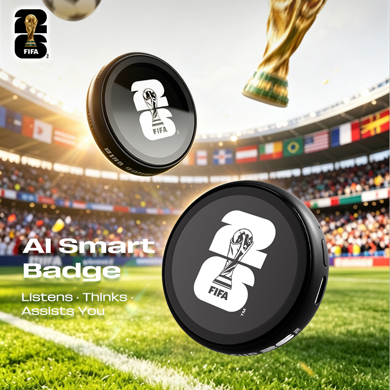 2026 FIFA World Cup FIFA F26E05 Round Badge AI Translator Real-Time Voice Translator Offline Translation Portable Pin Translator