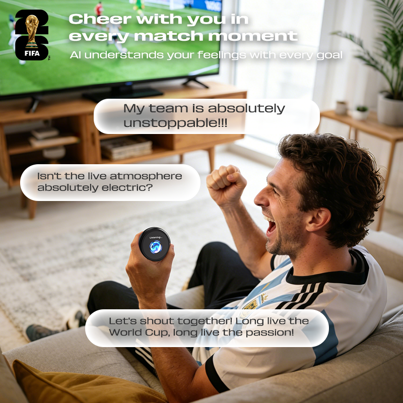 2026 FIFA World Cup FIFA F26E05 Round Badge AI Translator Real-Time Voice Translator Offline Translation Portable Pin Translator - Image 3