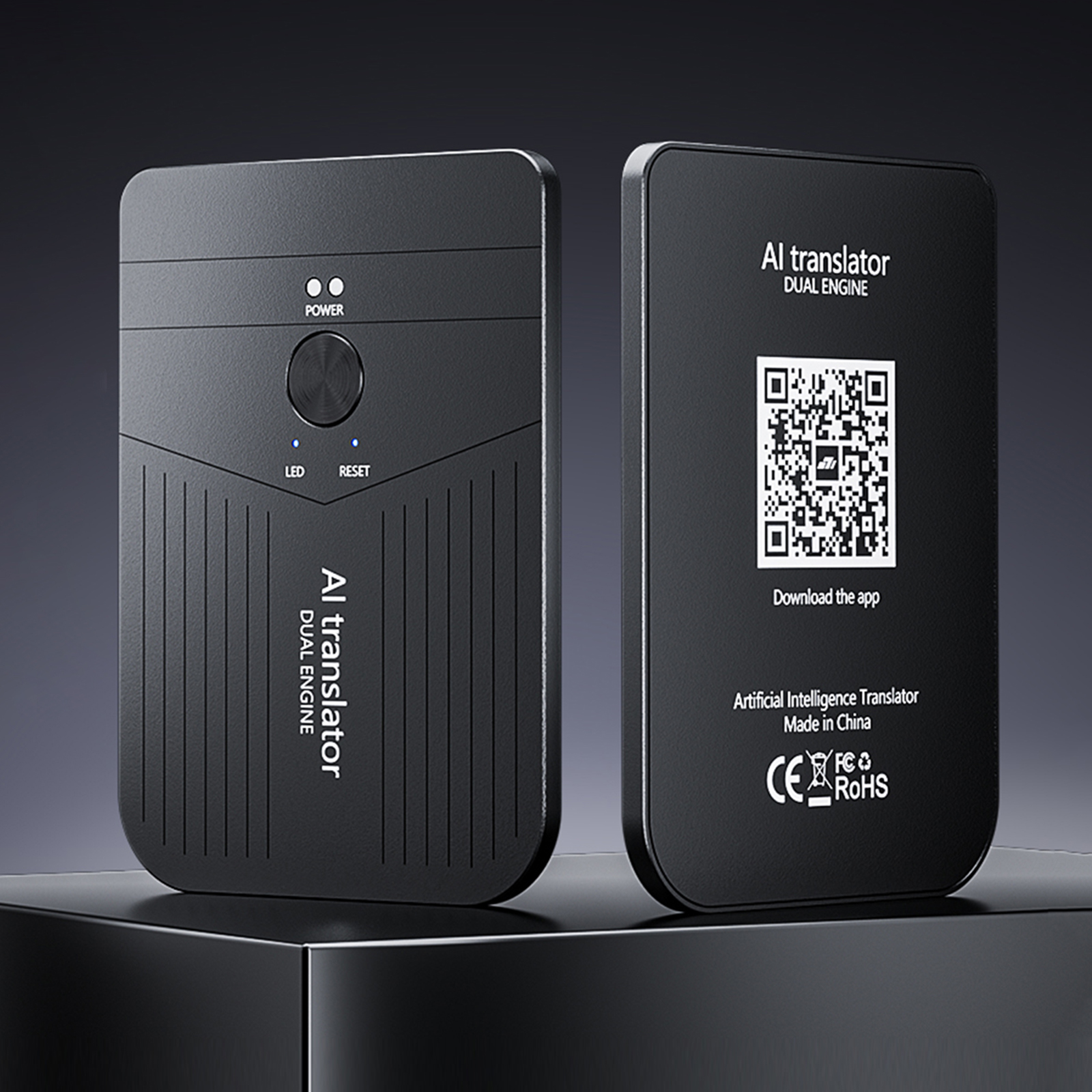 AI Magnetic Translator Rechargeable Multilingual Electronic Dictionary BT5.0 Ultra-Thin Real-Time Translator for Office Business