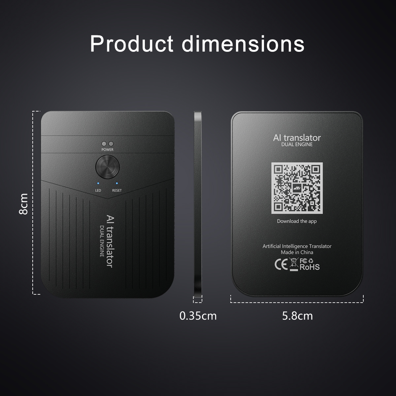 AI Magnetic Translator Rechargeable Multilingual Electronic Dictionary BT5.0 Ultra-Thin Real-Time Translator for Office Business - Image 6