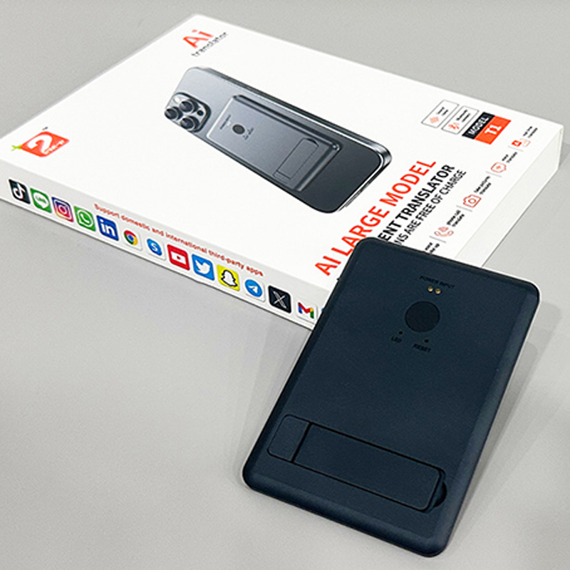 AI T1 Translator 144 Online Languages / 16 Offline Languages Magnetic Phone Mount Real-time Video Calls and Offline Mode