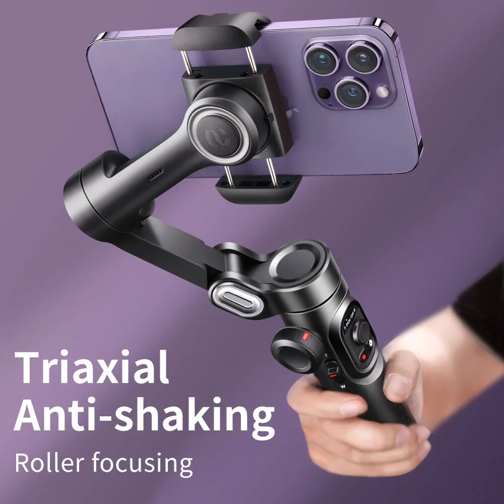 AOCHUAN 3-Axis Handheld Gimbal Stabilizer Smart XE for Smartphone for iPhone Android AI Face Tracking TikTok Vlog