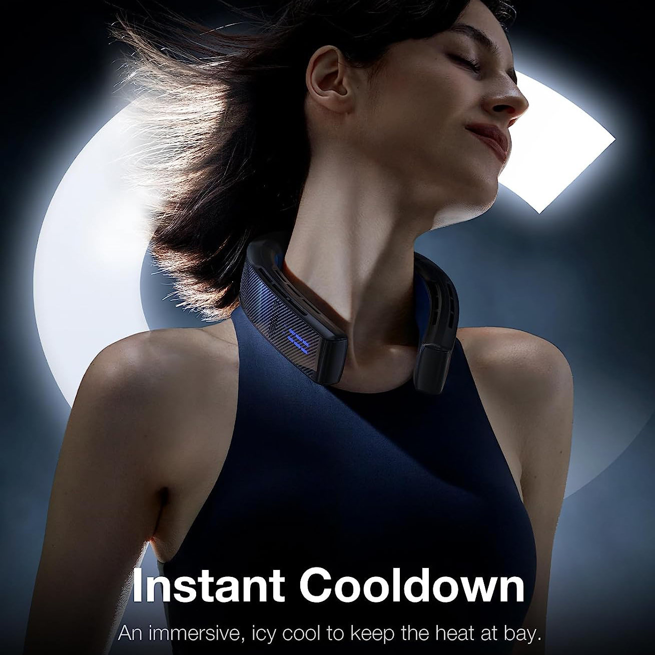 COOLIFY 3 Neck Air Conditioner Cooling Version Neck Fan Full-body Cooling Portable Fan AI Temp Control Wearable Cooler White - Image 5
