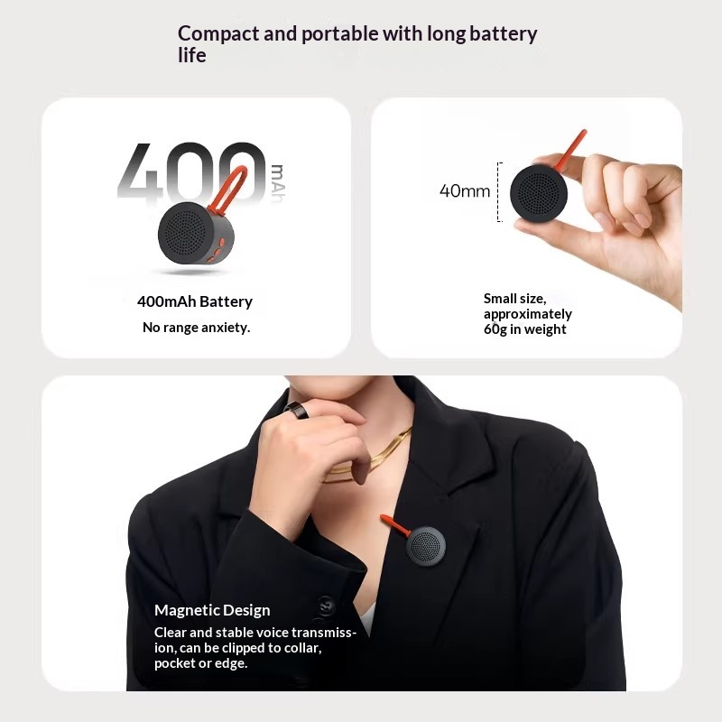 INMO Collar Speaker with INMO GO3 Real-time Dialogue Translation AI Onomatopoeia Dialogue AI Onomatopoeic Speech System - Image 4