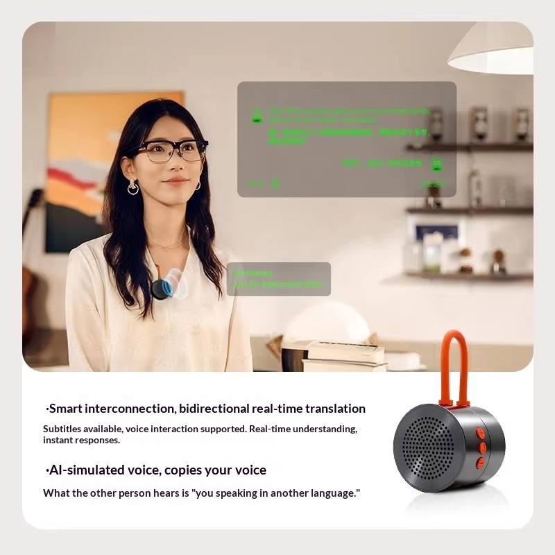 INMO Collar Speaker with INMO GO3 Real-time Dialogue Translation AI Onomatopoeia Dialogue AI Onomatopoeic Speech System - Image 5