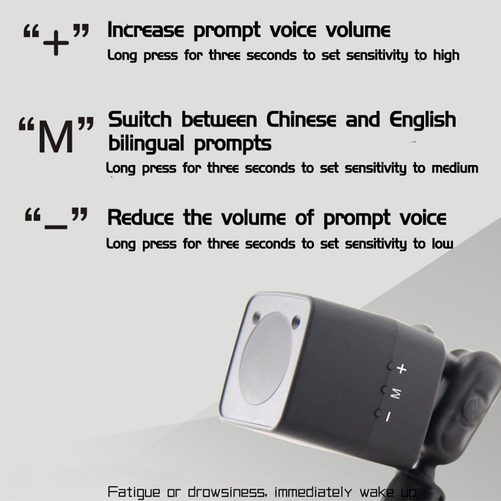 Real Time Driver Fatigue Monitor System AI Face Recognition Anti-Drowsiness Driving Alarm for Car Truck Safety Accessories - Image 4