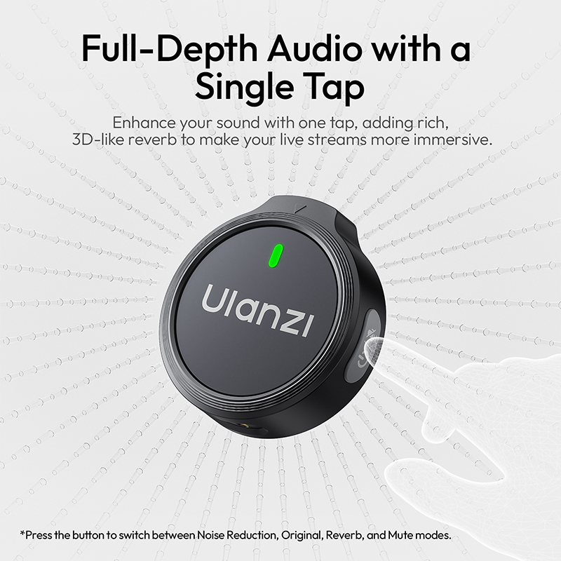 Ulanzi A21 Wireless Microphone AI Noise Reduction Magnetic Lavalier MIC for iPhone 17 16 15 for Live-Streaming Vlog Interview - Image 6