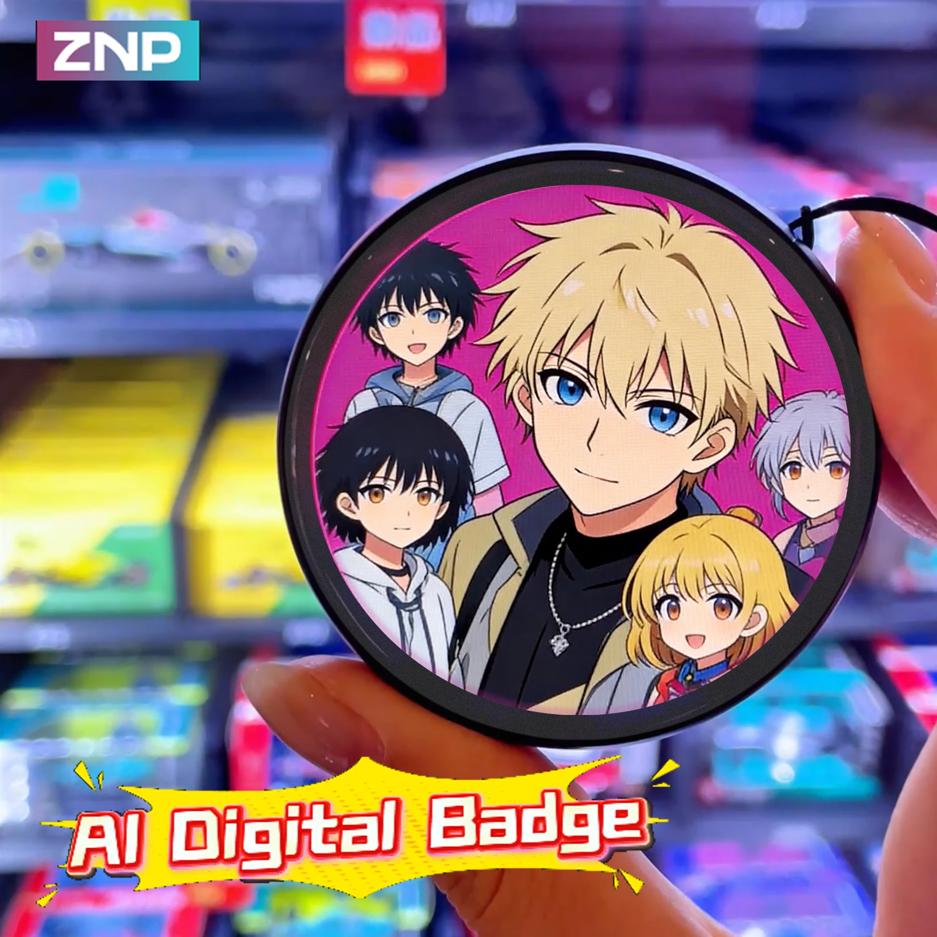 ZNP AI Badge Smart Interactive Companion for Adult?, AI companion Emotional Life Assistant, AI Translator Smart Digital Badge