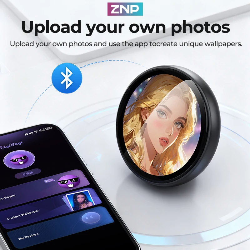 ZNP AI Badge Smart Interactive Companion for Adult?, AI companion Emotional Life Assistant, AI Translator Smart Digital Badge