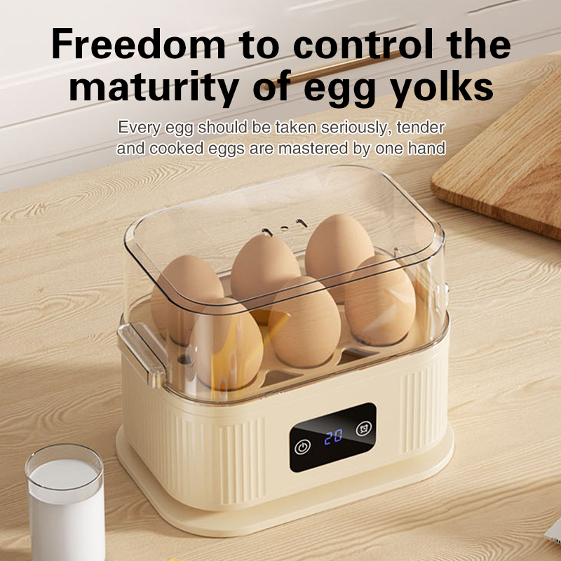 TINSOL Multifunctional Electric Egg Cooker Kitchen Breakfast Maker 200W High-Power Smart Egg Steamer with Timer Function - Image 3