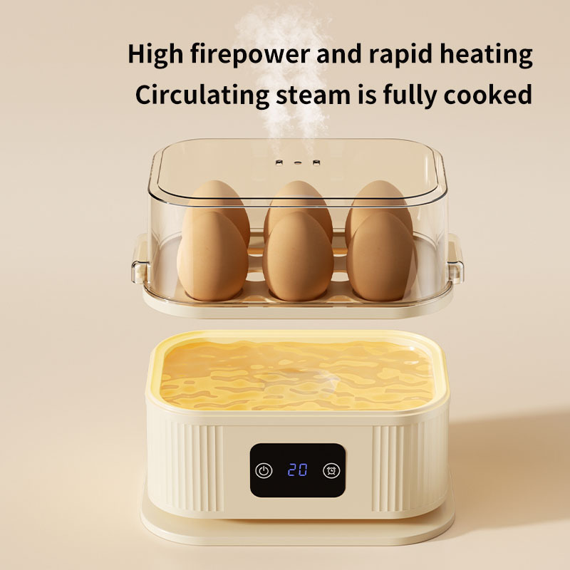 TINSOL Multifunctional Electric Egg Cooker Kitchen Breakfast Maker 200W High-Power Smart Egg Steamer with Timer Function - Image 5