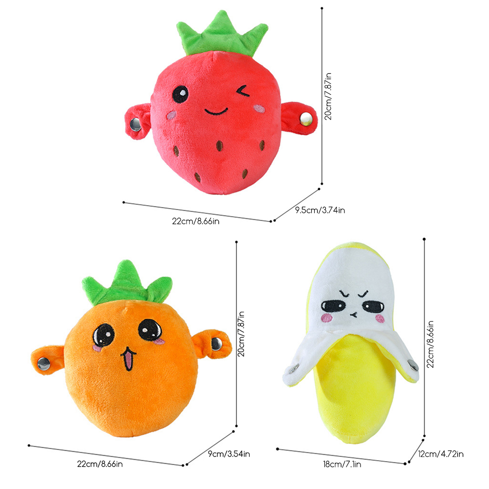 Banana Baby Beat Sensing Creative Fruit Novelty Parent-Child Musical Interactive Piano Toy Plush Doll Christmas Gift - Image 6