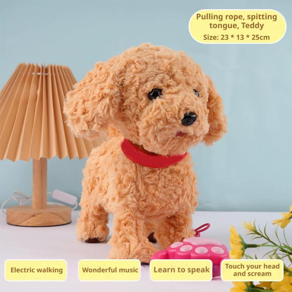 Fashion Simulated Puppy Doll Interactive Walking Simulated Puppy Tail Wagging Barking Walking Dog Toy for Indoor and Outdoor Use - Image 3