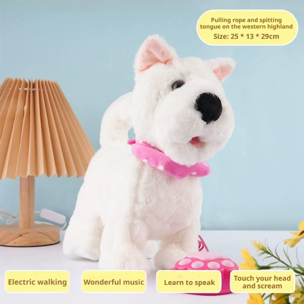 Fashion Simulated Puppy Doll Interactive Walking Simulated Puppy Tail Wagging Barking Walking Dog Toy for Indoor and Outdoor Use - Image 4