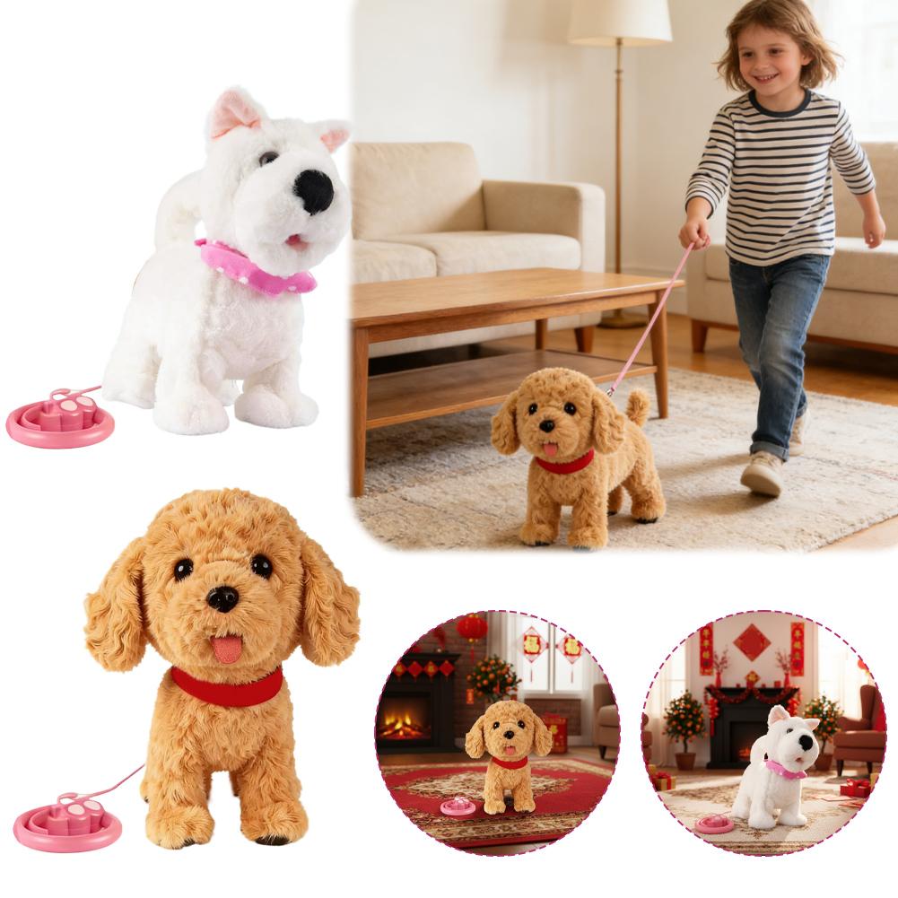 Fashion Simulated Puppy Doll Interactive Walking Simulated Puppy Tail Wagging Barking Walking Dog Toy for Indoor and Outdoor Use - Image 5