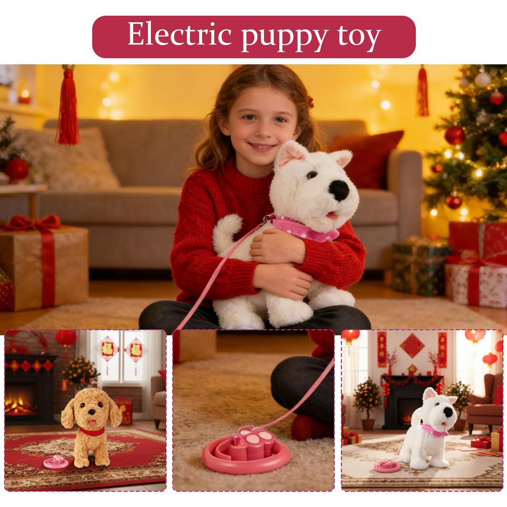 Fashion Simulated Puppy Doll Interactive Walking Simulated Puppy Tail Wagging Barking Walking Dog Toy for Indoor and Outdoor Use - Image 6