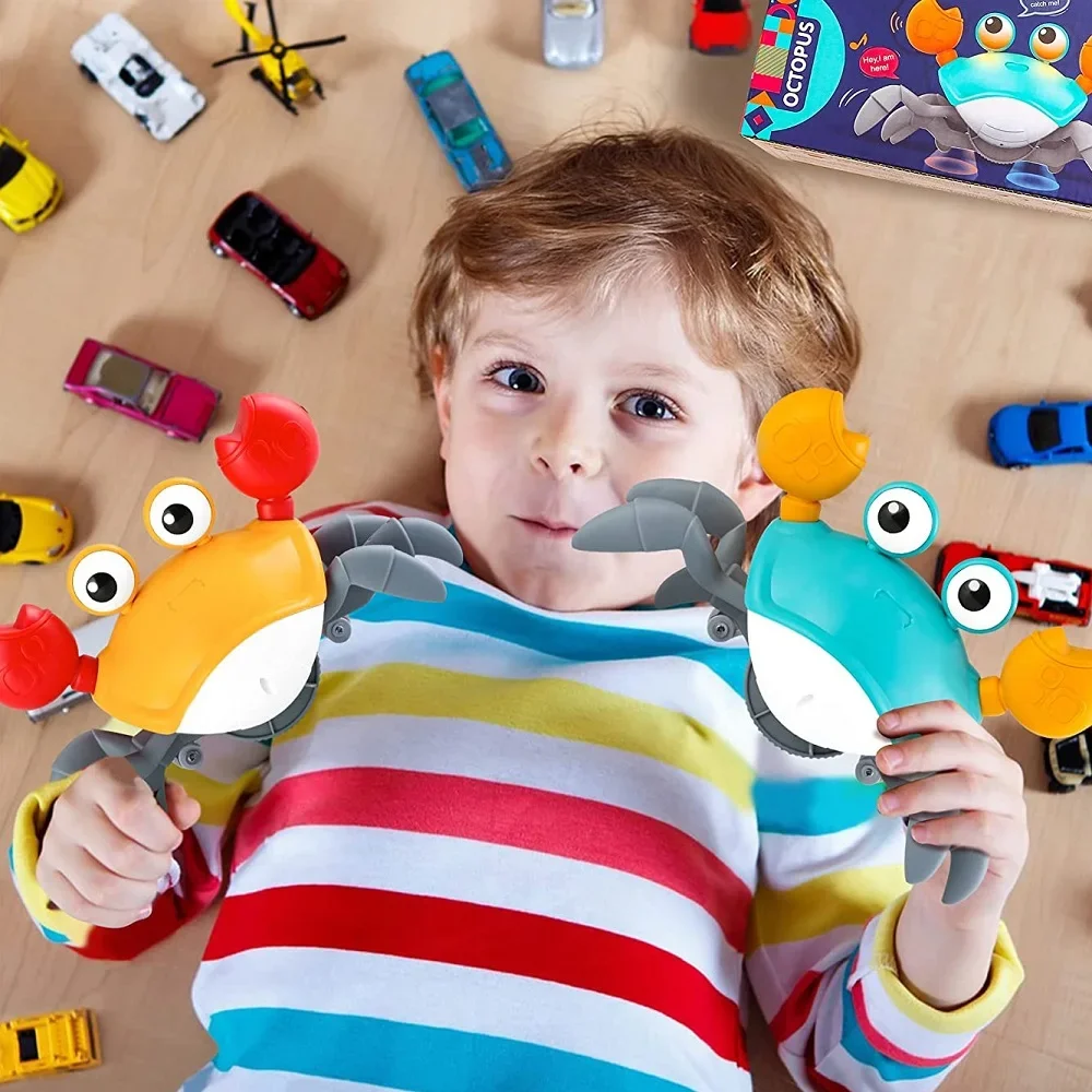 Fun Crab Toy Children Crawling Avoiding Obstacles Electronic Pet With Music Baby Walking Toy Without battery - Image 3