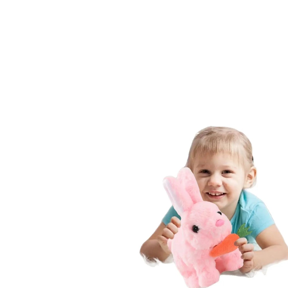 Hopping Bunny Toy Realistic Bunny Robot Bunny Simulated Rabbit Electric Plush Toy Can Walk, Bark, Move Its Mouth Shake Its Ears - Image 5
